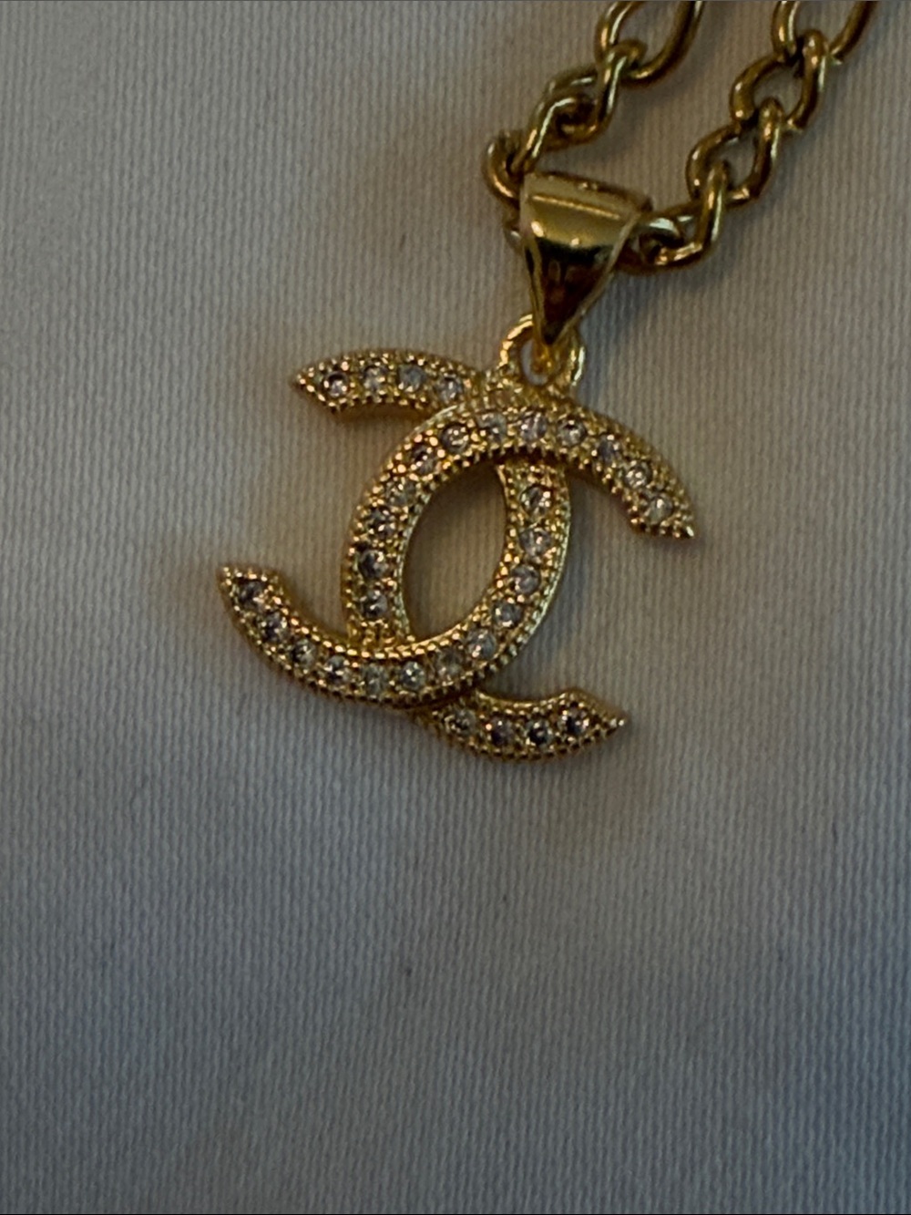 Gold-Tone Layered Star & Interlocking CC Pendant Necklace - - Picture 14 of 14